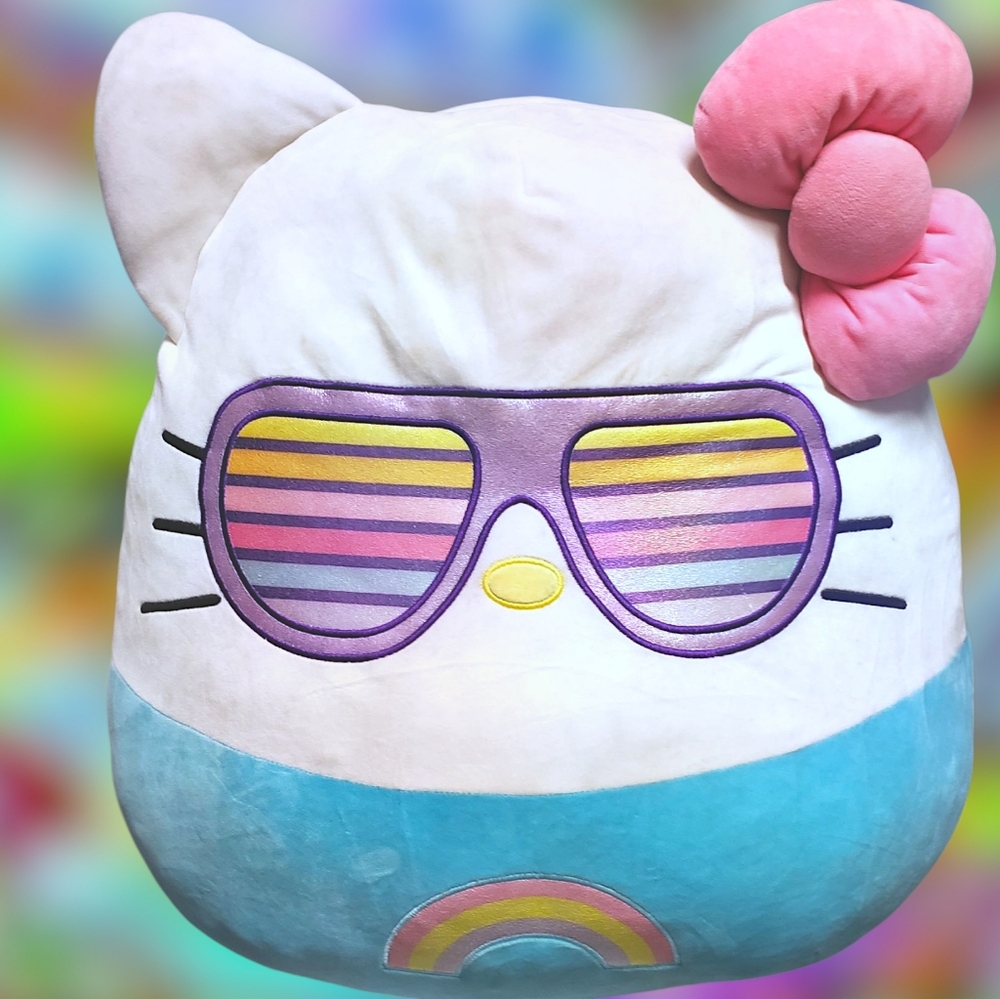🌈 Kellytoy/Sanrio Huge 24" Original Squishmallows Sunglasses Hello Kitty NWT🌈